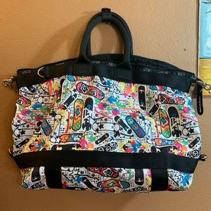 LeSportSac Morgan Style Half Pipe Skateboard Tote/ Weekender